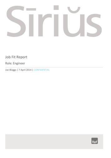 Job Fit Report - 16pf