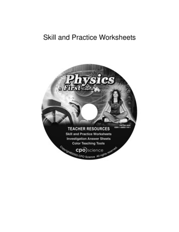 Skill And Practice Worksheets - Mrs. Sjuts' Science Site