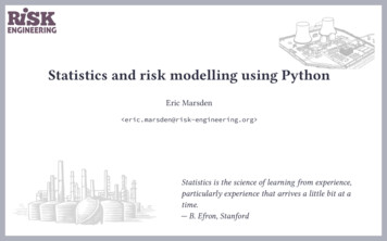 Statistics And Risk Modelling Using Python
