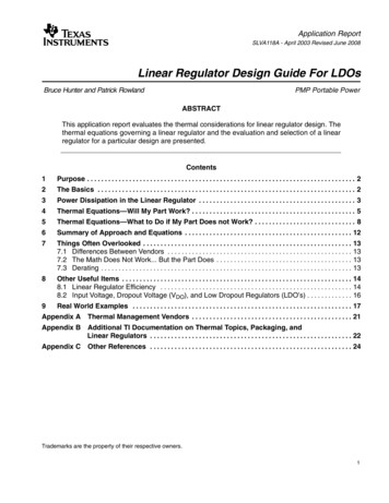 Linear Regulator Design Guide For LDOs - TI