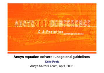 ANSYS Solvers: Usage And Performance