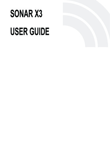 SONAR X3 User Guide - Synthmanuals 