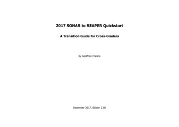 2017 SONAR To REAPER Quickstart
