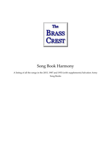 Song Book Harmony - Brass Crest