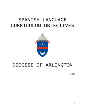SPANISH LANGUAGE CURRICULUM OBJECTIVES