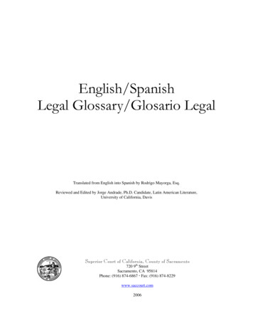 English/Spanish Legal Glossary/Glosario Legal