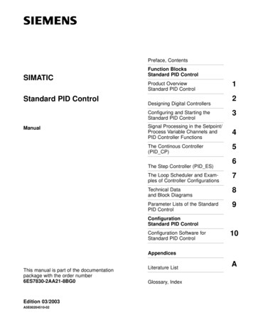 SIMATIC Standard PID Control - Siemens