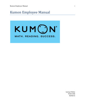 Kumon Employee Manual I