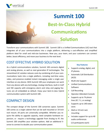 Summit 100 - Vertical Communications