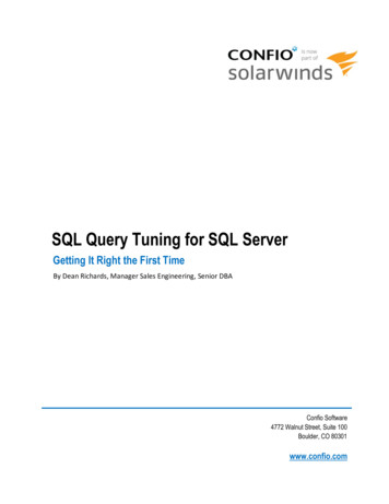SQL Query Tuning For SQL Server - Cdn.swcdn 
