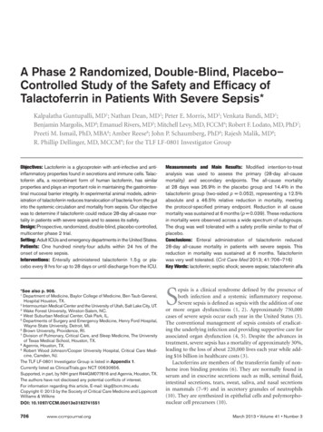 A Phase 2 Randomized, Double-Blind, Placebo– Critical Care .