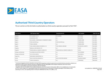 Authorised Third Country Operators - Europa