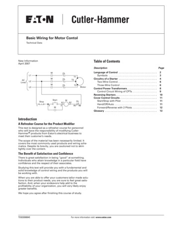 Basic Wiring For Motor Contol - Eaton