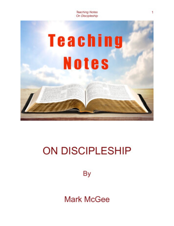 Teaching Notes On Discipleship - WordPress 