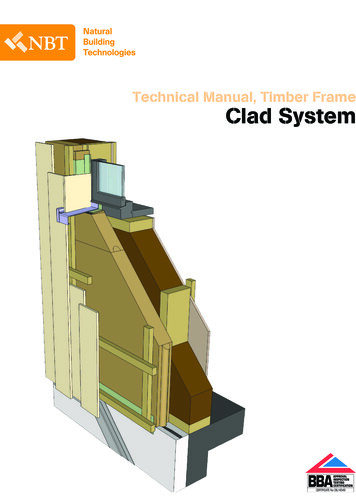 Technical Manual, Timber Frame Clad System
