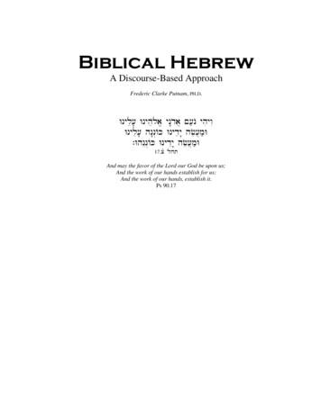 Biblical Hebrew - WordPress 