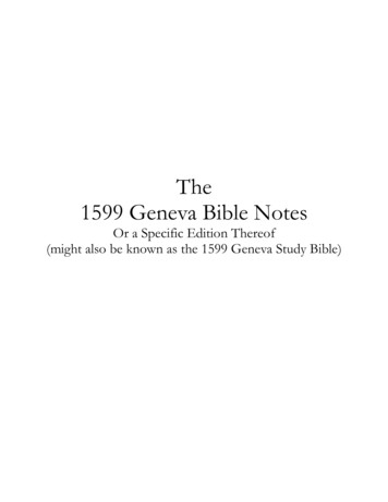 The 1599 Geneva Bible Notes - Hawramani