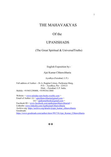 15 A The MAHAVAKYAS Of The Upanishads-The Great Spiritual .