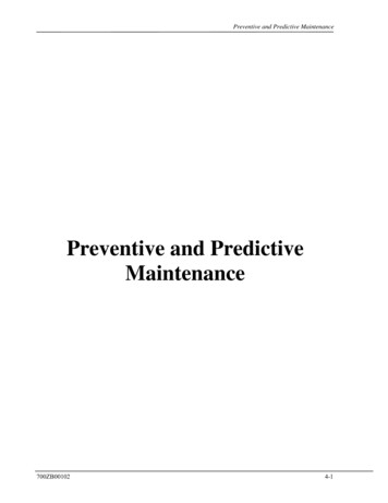PS Manual-Preventive And Predictive Maintenance
