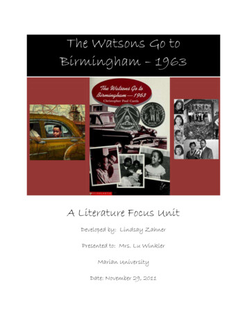 The Watsons Go To Birmingham 1963 - WordPress 
