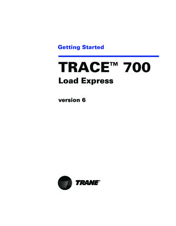 Getting Started TRACE 700