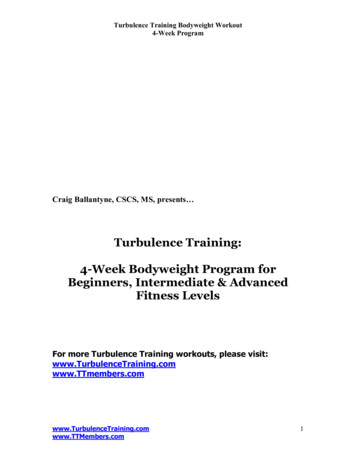 Turbulence Training: 4-Week Bodyweight Program For .