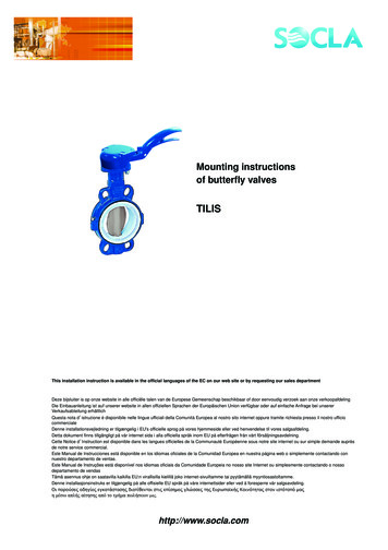 Mounting Instructions Of Butterfly Valves