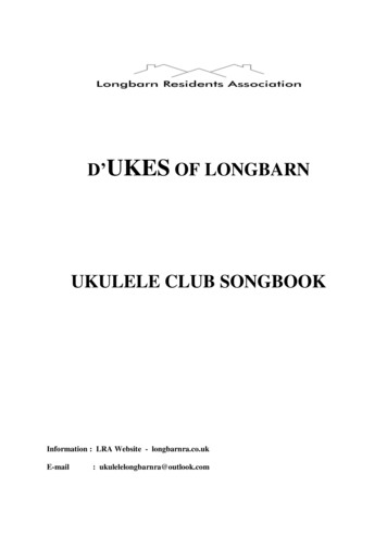 D’UKES OF LONGBARN UKULELE CLUB SONGBOOK