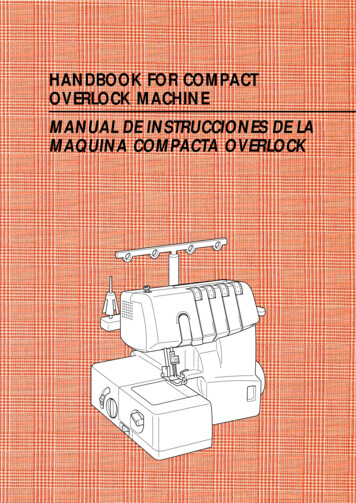 HANDBOOK FOR COMPACT OVERLOCK MACHINE MANUAL DE .