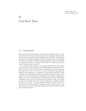 Unit Root Tests - University Of Washington
