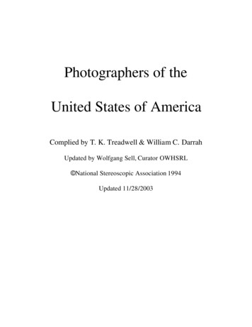 Photographers Of The United States Of America