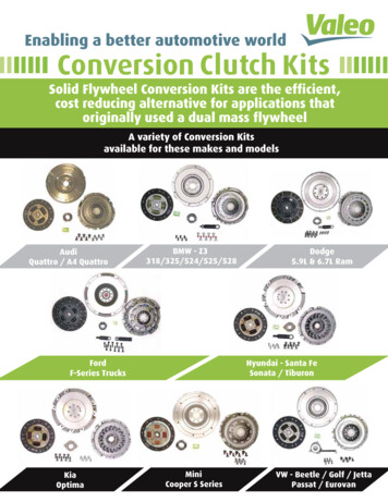 Enabling A Better Automotive World Conversion Clutch Kits
