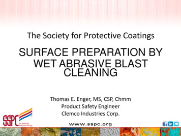 SURFACE PREPARATION BY WET ABRASIVE BLAST CLEANING