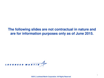 The Following Slides Are Not Contractual In Nature And Are .