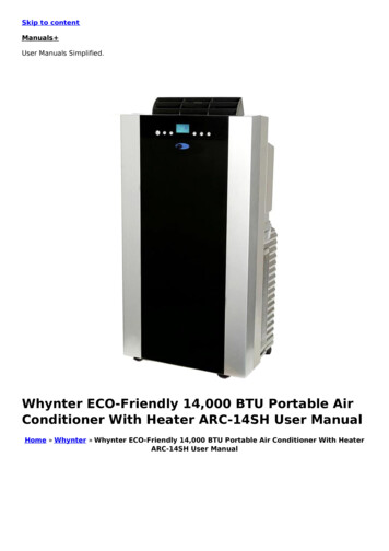 Whynter ECO-Friendly 14,000 BTU Portable Air Conditioner .