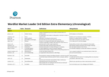 Wordlist Market Leader 3rd Edition Extra Elementary .
