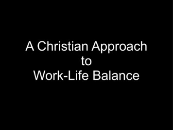 A Christian Approach To Work-Life Balance