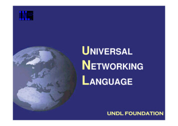 UNIVERSAL NETWORKING LANGUAGE - UNESCO