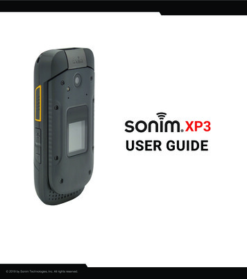 XP3 USER GUIDE - Sonim Tech