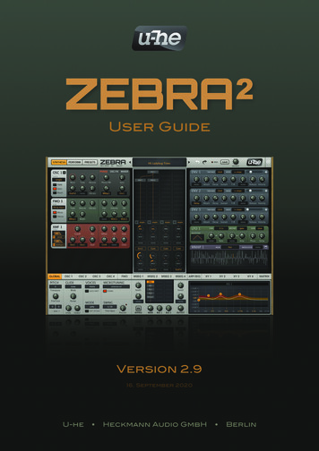 Zebra2 User Guide