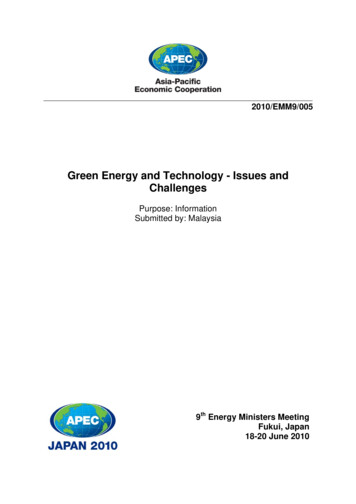 Green Energy And Technology - Issues And Challenges