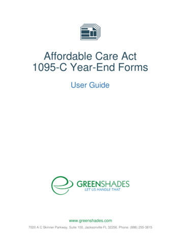 Affordable Care Act 1095-C Year-End Forms - Greenshades Online