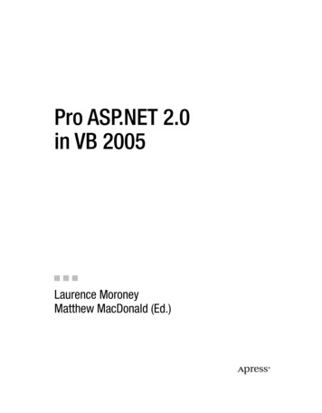 Pro ASP 2.0 In VB 2005 - Visual Studio Magazine