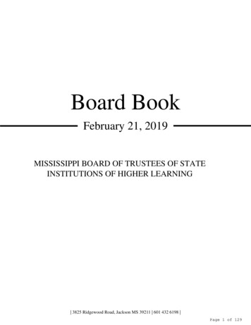 Board Book - Mississippi Public Universities