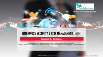 ENTERPRISE SECURITY & RISK MANAGEMENT (ESRM) - IA Rugby 