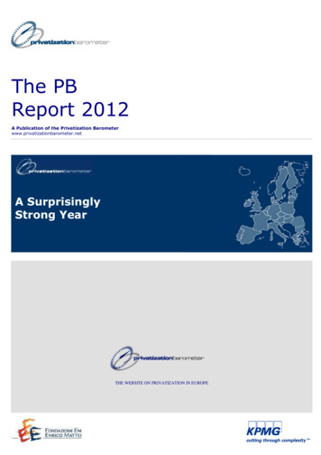 The PB Report 2012 - FEEM