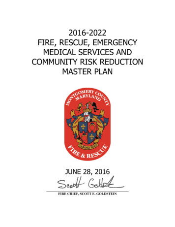 2016-2022 Fire, Rescue, Emergency Medical Services And Community Risk .