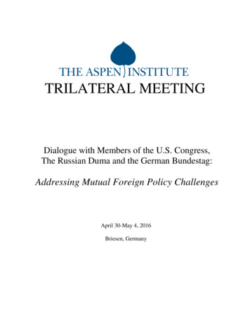 TRILATERAL MEETING - The Aspen Institute