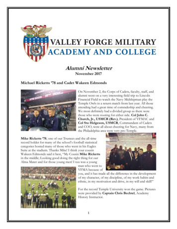 Alumni Newsletter - Valley Forge Military Academy And College