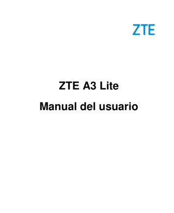 ZTE A3 Lite Manual Del Usuario